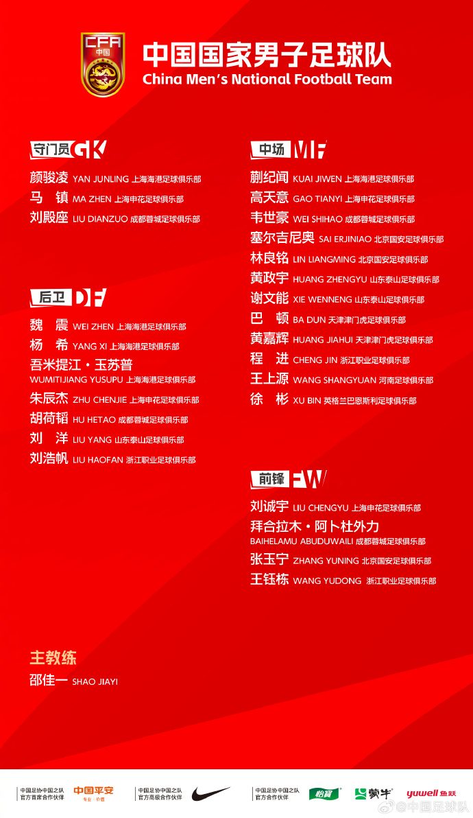 馬鎮(zhèn)國足中超雙線零出場 顏駿薛慶浩占據(jù)主力