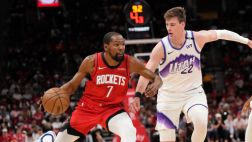 火箭主場(chǎng)狂勝爵士豪取五連勝 杜蘭特25分阿門21分科迪空砍27+11