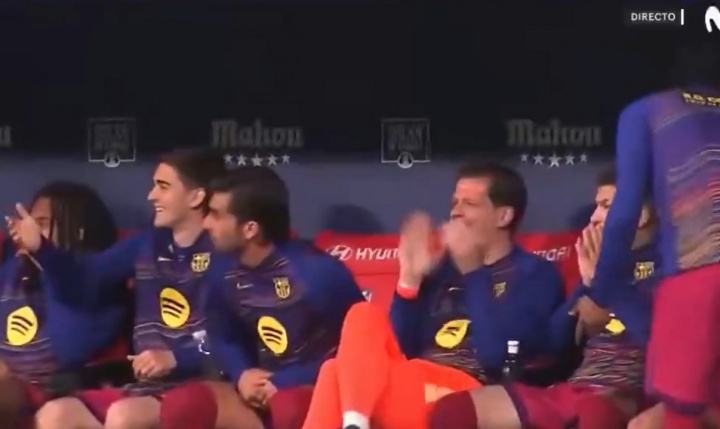 岡薩雷斯手球染黃引巴薩替補(bǔ)席哄笑 半場補(bǔ)時(shí)鏟人直紅離場