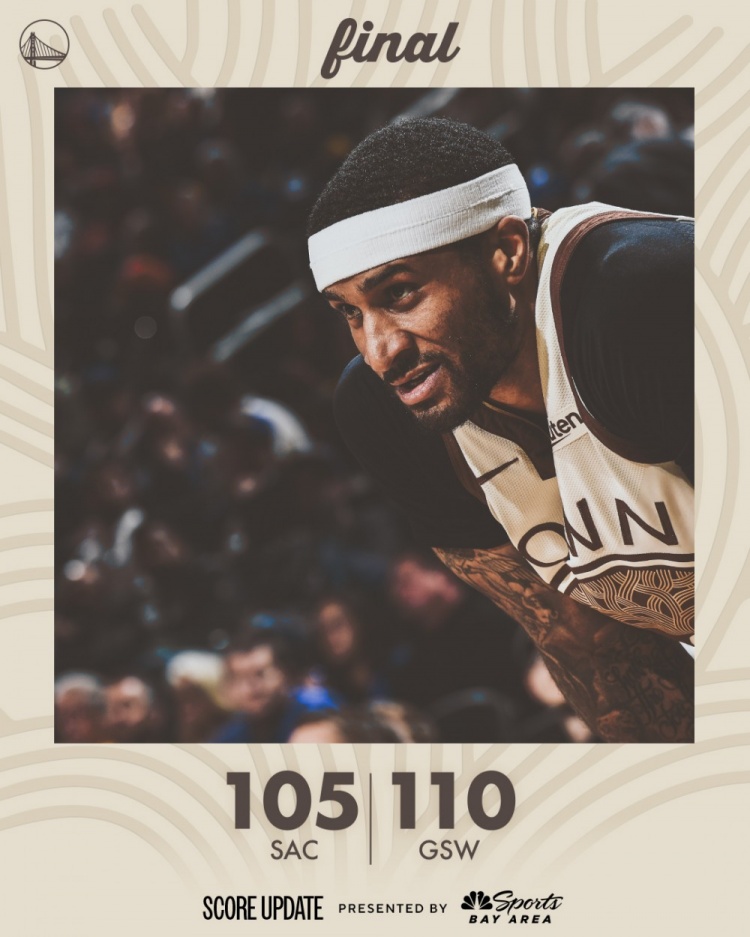 小佩頓替補高效貢獻12分4板3助3斷 勇士險勝國王止頹勢