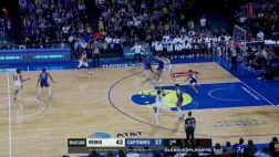 [楊瀚森上籃]這餅吃得美滋滋！楊瀚森籃下接球輕松上籃笑納2分！