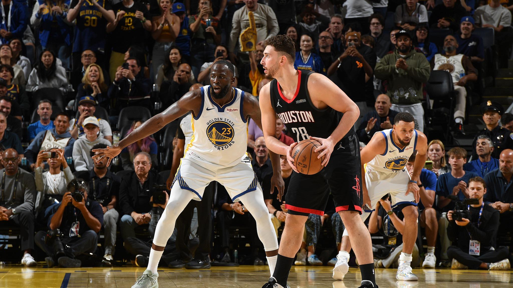 [騰訊原聲集錦]??火箭險(xiǎn)勝勇士 杜蘭特31+8+8 庫里復(fù)出29分&絕殺三分不中